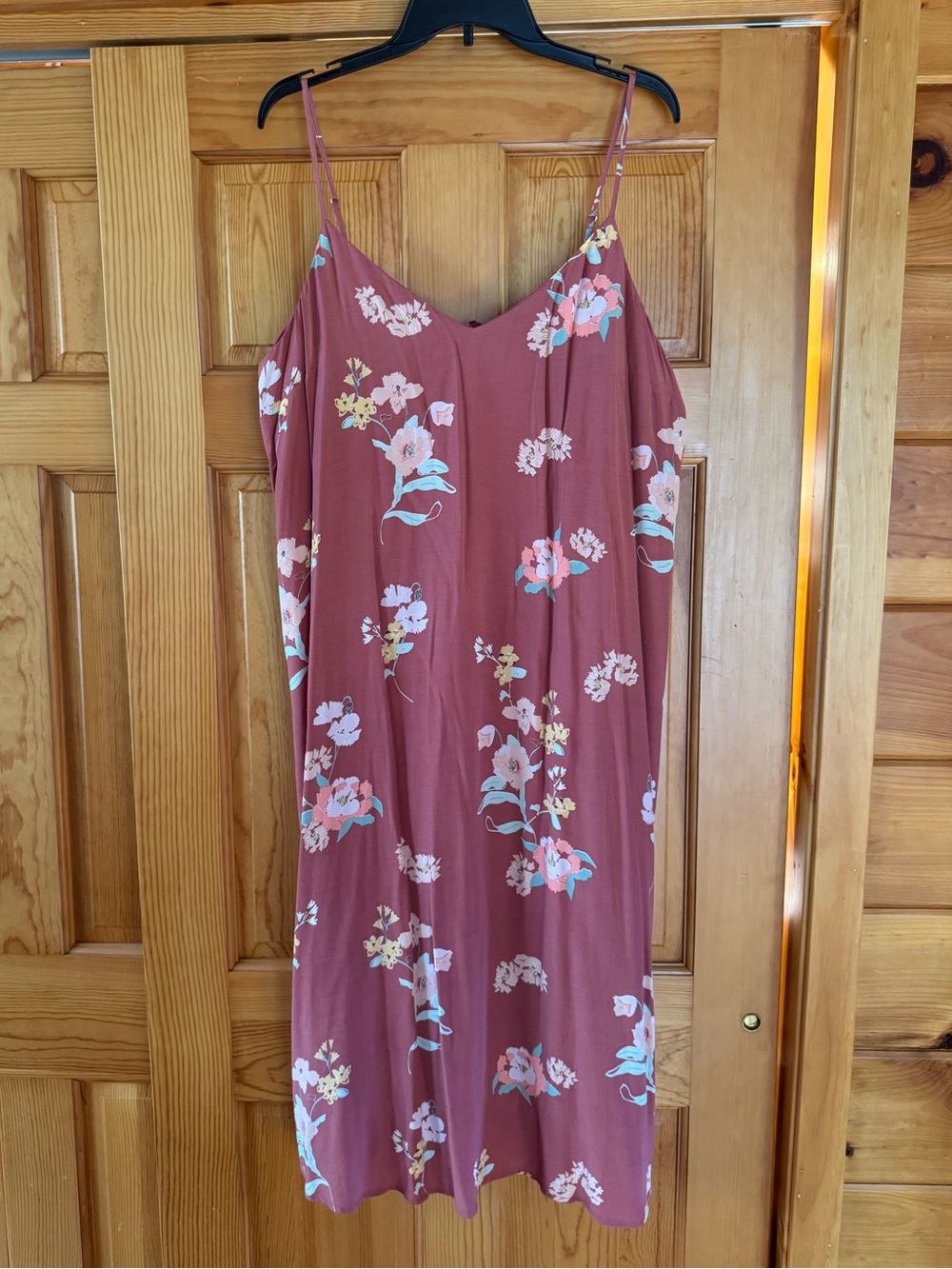 NWT GAP XL Dusty Rose Pink Floral Midi Dress